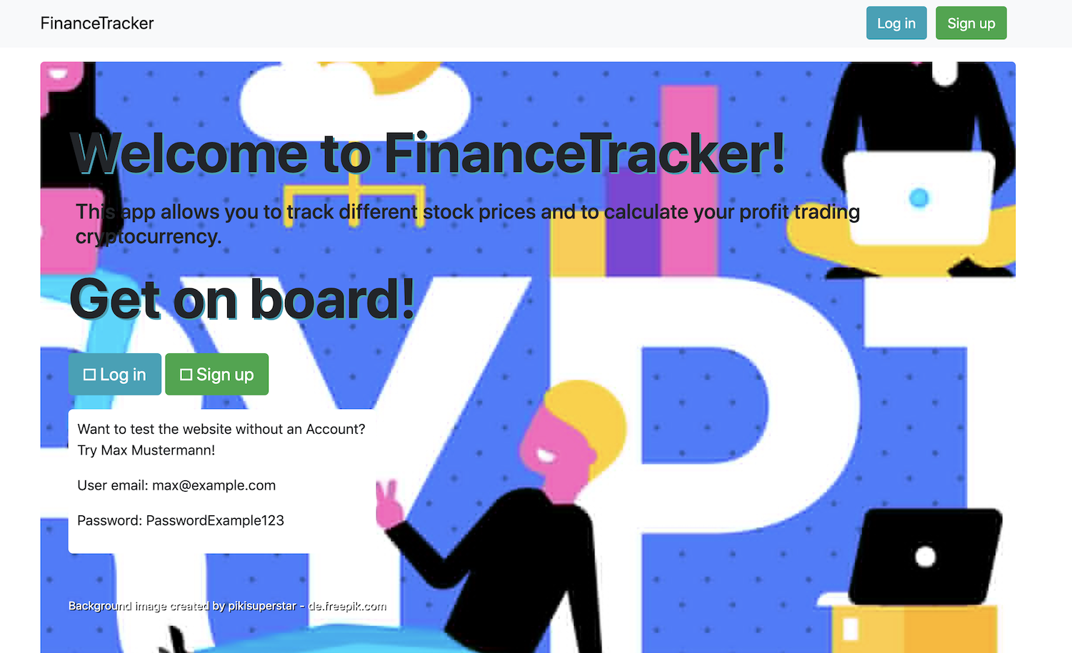 finance tracker screen